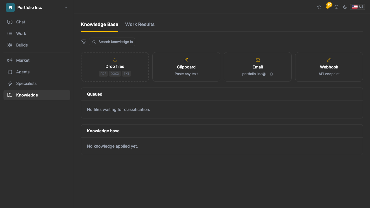 Three scopes: workspace, specialist, build